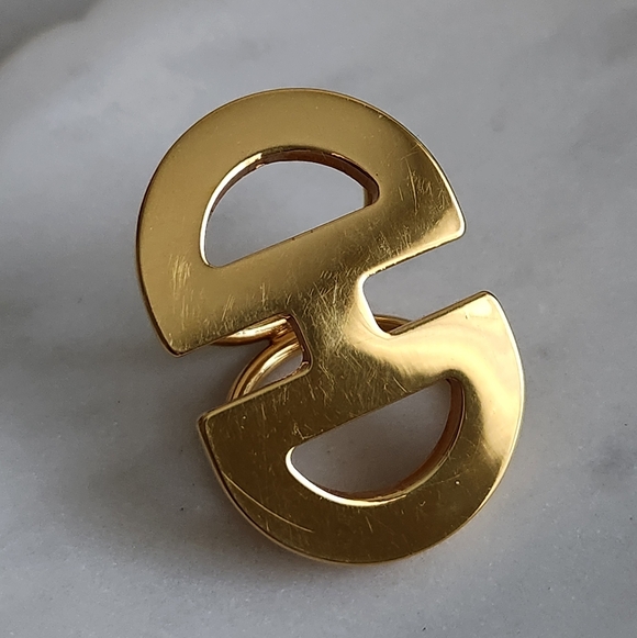 CELINE Gold Tone Scarf Ring - Picture 6 of 6